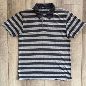 Travis Mathew Men’s Large Charcoal and Light Gray Polo Shirt